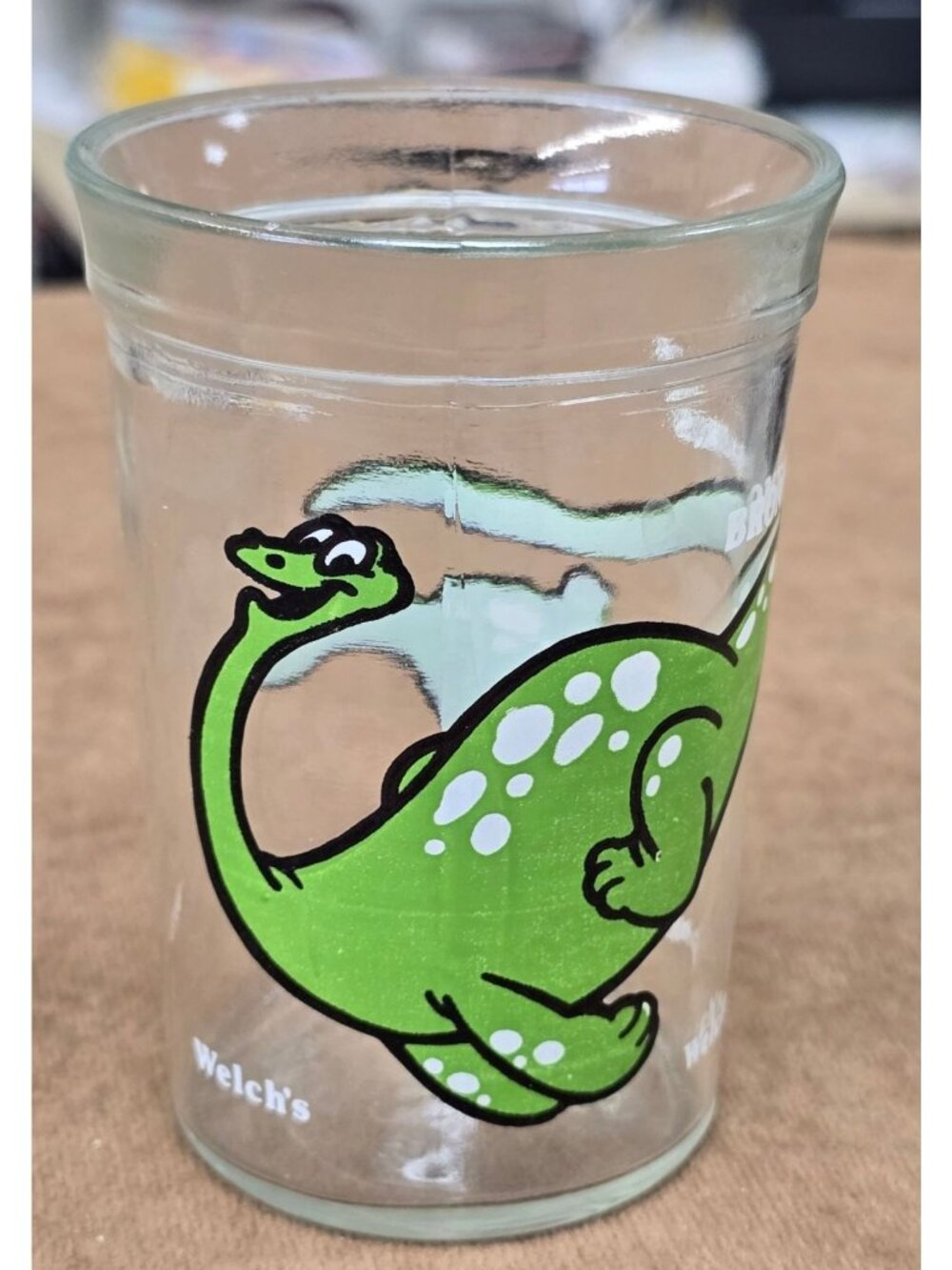 Vintage Welch's Brontosaurus Dinosaur Collectible Juice Glass